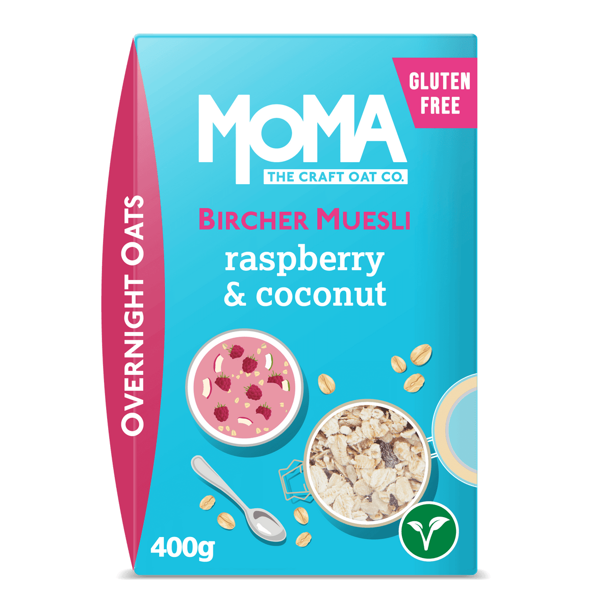 Dairy Free Raspberry & Coconut Bircher Muesli MOMA UK