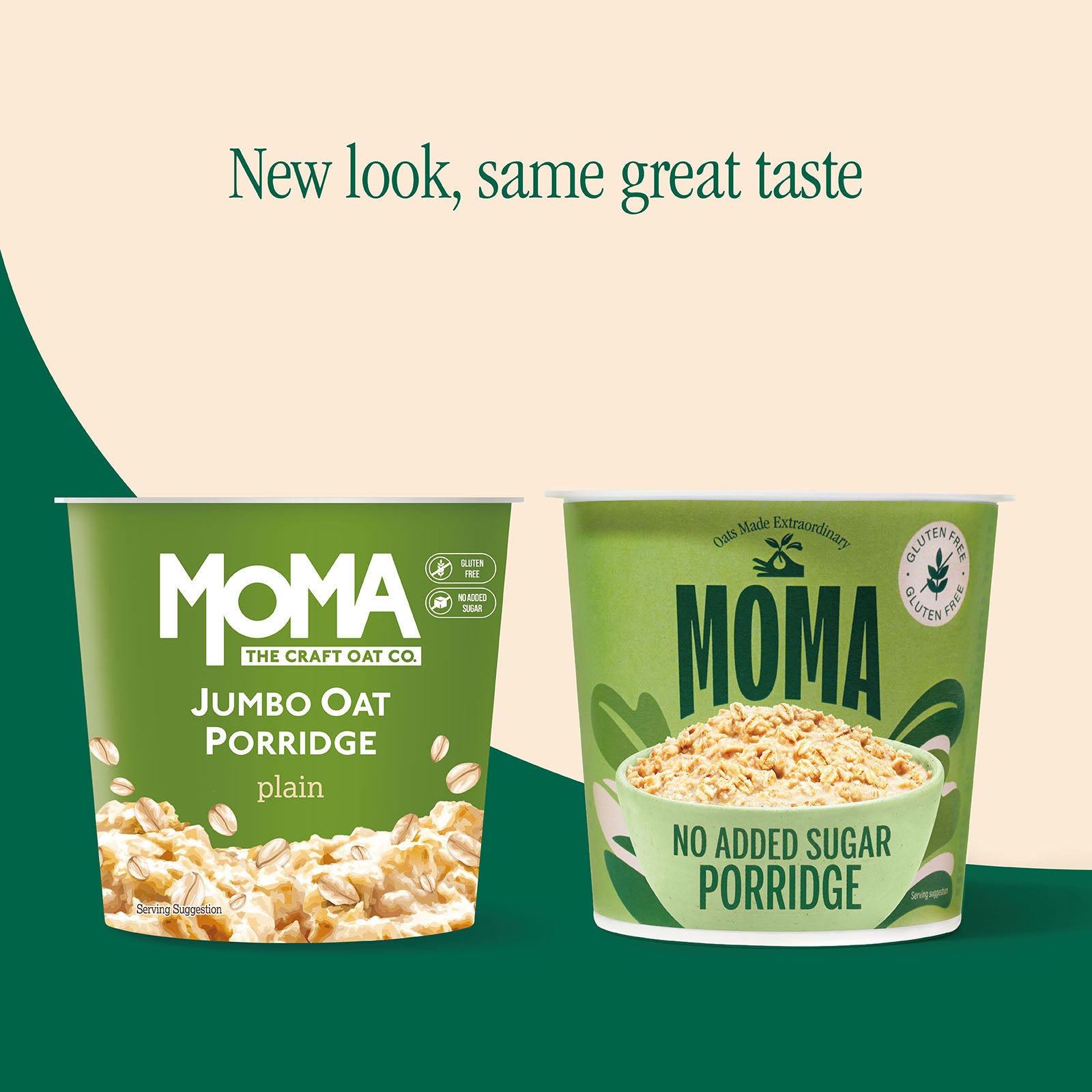 Plain No Added Sugar Instant Porridge Pots | MOMA Foods UK