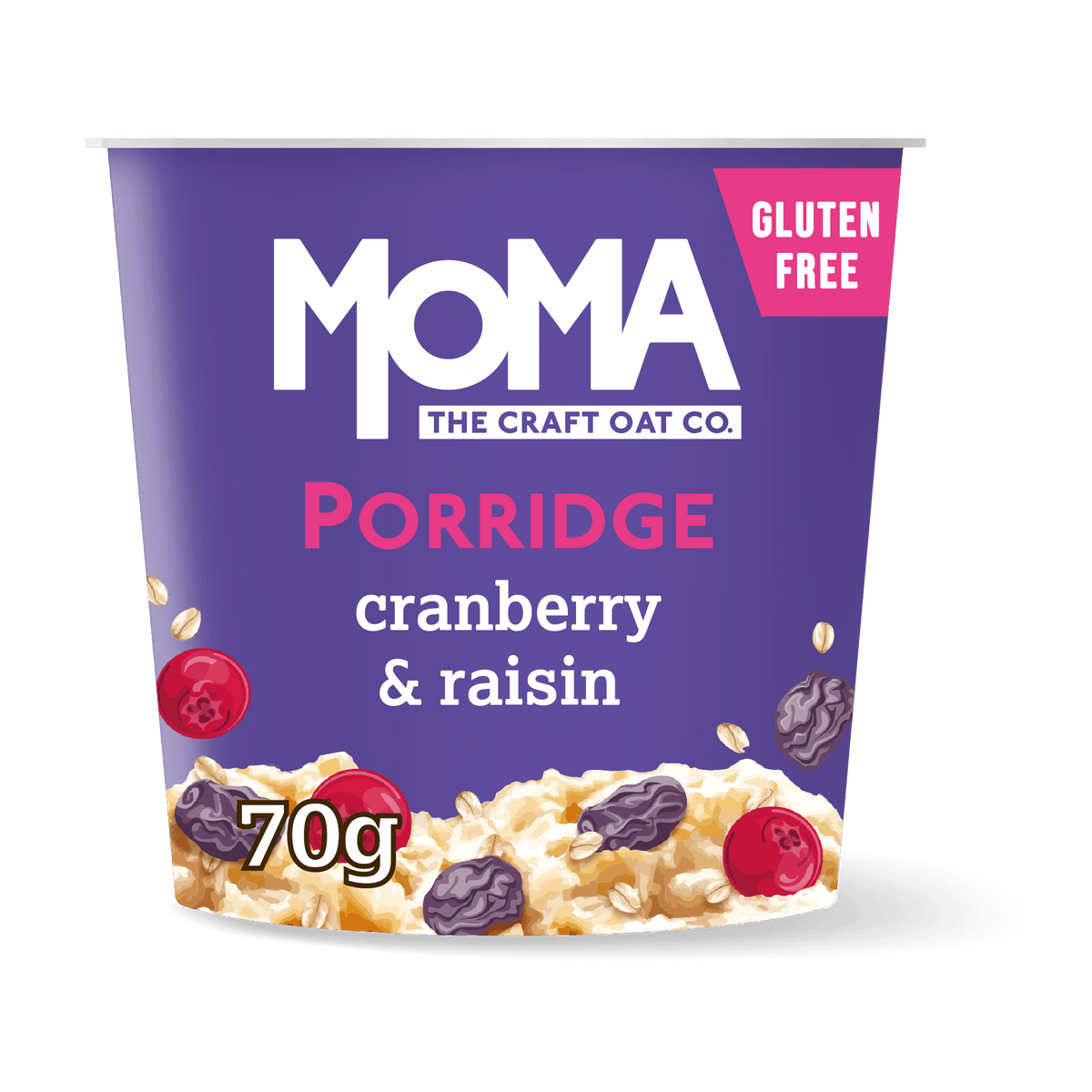 Gluten Free Cranberry & Raisin Porridge Pots MOMA UK