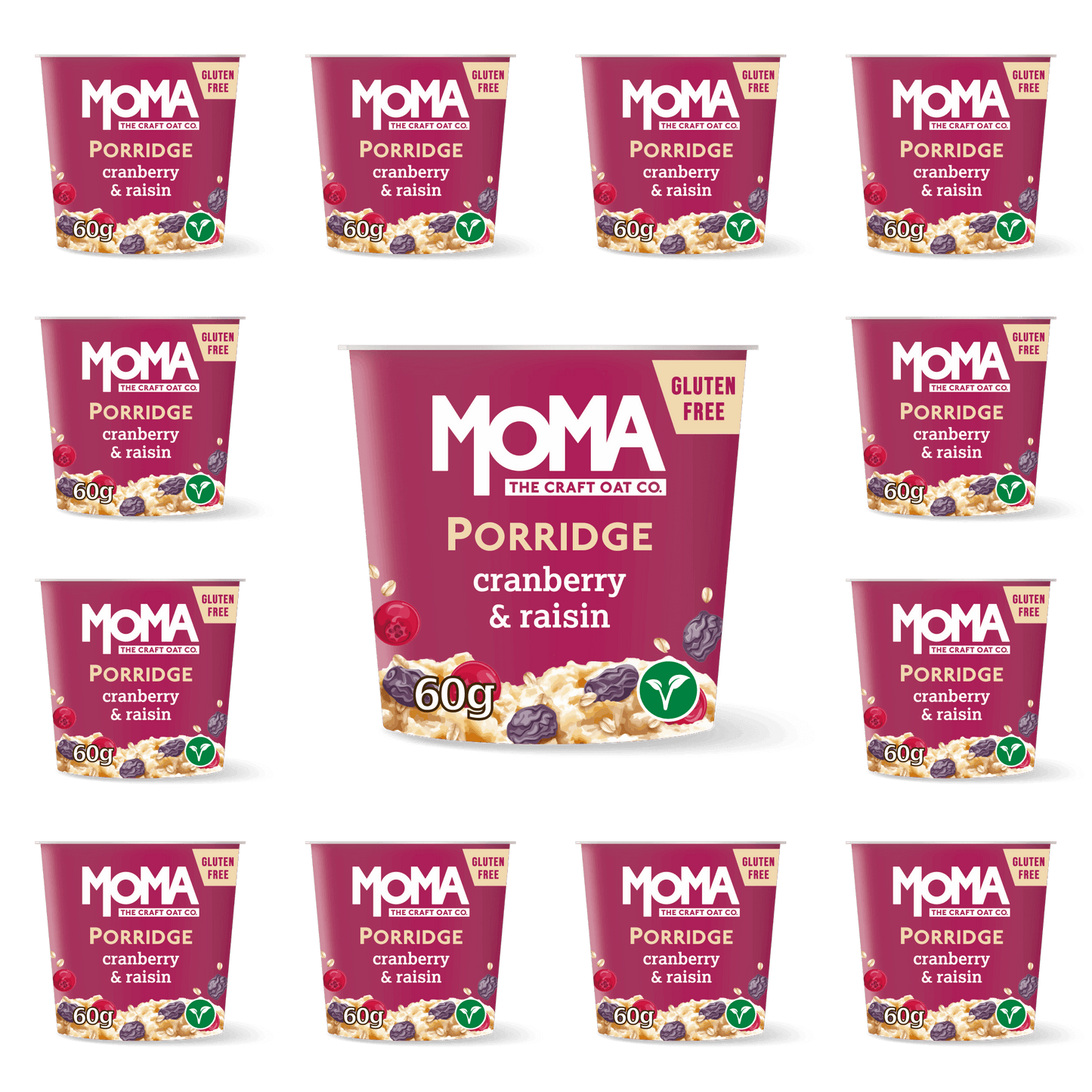 Vegan Cranberry and Raisin Porridge Pots